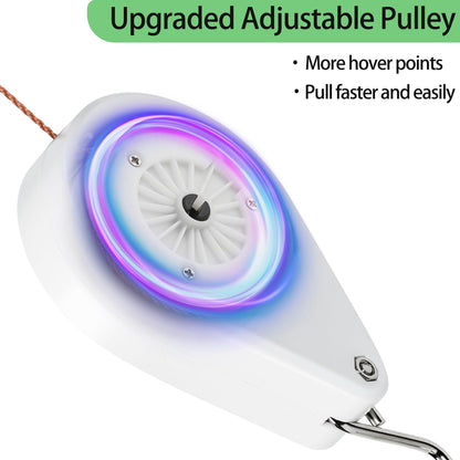 Kitwinney Retractable Plant Hanger - Upgrade Plant Pulleys for Hanging Plants, Easy to Raise and Lower, Suitable for Garden Flower Pots, Hanging Planter, Bird Feeder（White, 2 PCS）