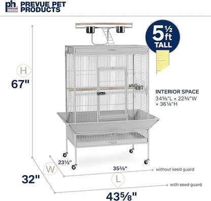 Prevue Pet Products Wrought Iron Select Bird Cage Pewter Hammertone 3154W