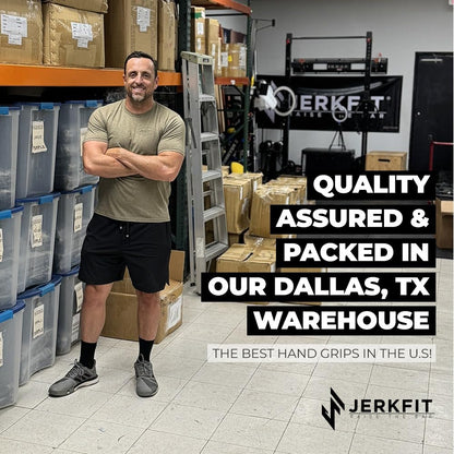 JerkFit WODies Gymnastics & Weightlifting Grips with Wrist Wraps – 3 Hole Versatile Gym Gloves for Pull Ups, Gym Training & Cross Training – Hand Grips Palm Protector for Men & Women