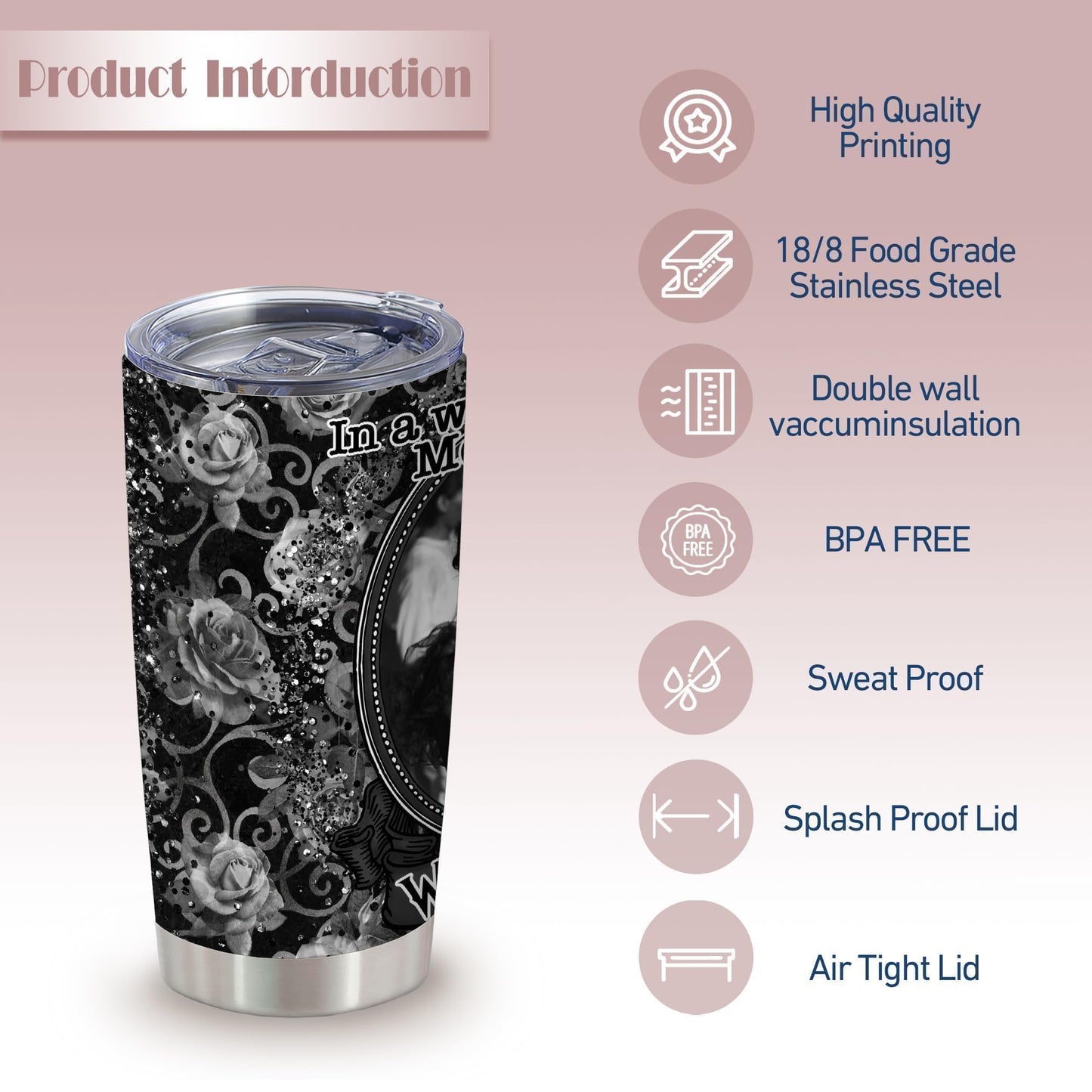 ATHAND Wed TV Show Tumbler,In A World Full Of Mondays Cup,Tv Shows Merchandise for Women Girls Teen,Horror Goth Movie Lover Gift TV Show Fans Present,1 Pcs