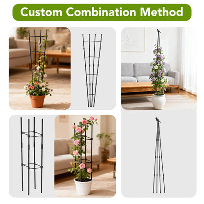 2 Pack Garden Trellis for Climbing Plants Outdoors, 70inch Tower Obelisk Trellis for Potted Climbing Plants, Plant Support for Potted Flowers, Roses, Tomatoes, Cucumbers & Vegetables