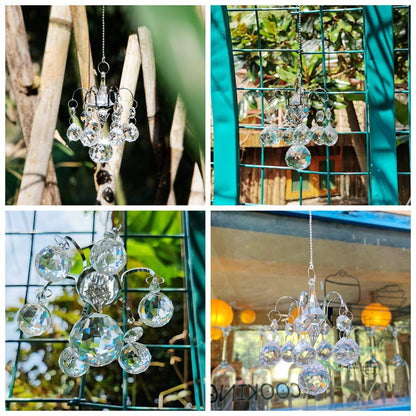 H&D HYALINE & DORA Crystals Ball Prisms Suncatcher Hanging Ornament Hanger Rainbow Maker with Hook
