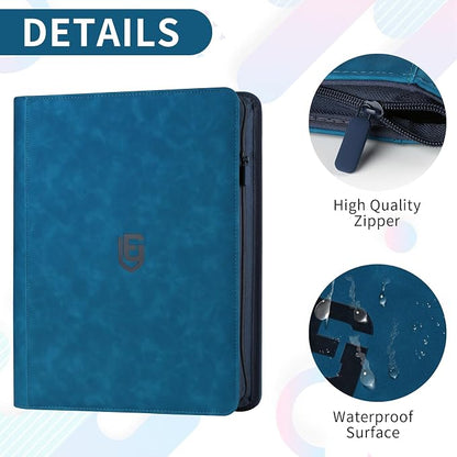 1024 Pocket Card Binder,16 Pocket Trading Card Binder，Side Loading Collectible Card Albums for MTG, for TCG Football, Sports, Game Cards Blue