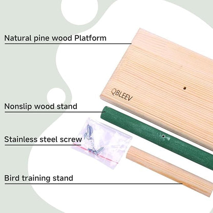 QBLEEV Small Bird Perch,Bird Play Stand,Portable Training Parrot Playstand, Bird Cage Toys for Cockatiels Conures Parakeet Finch Lovebirds