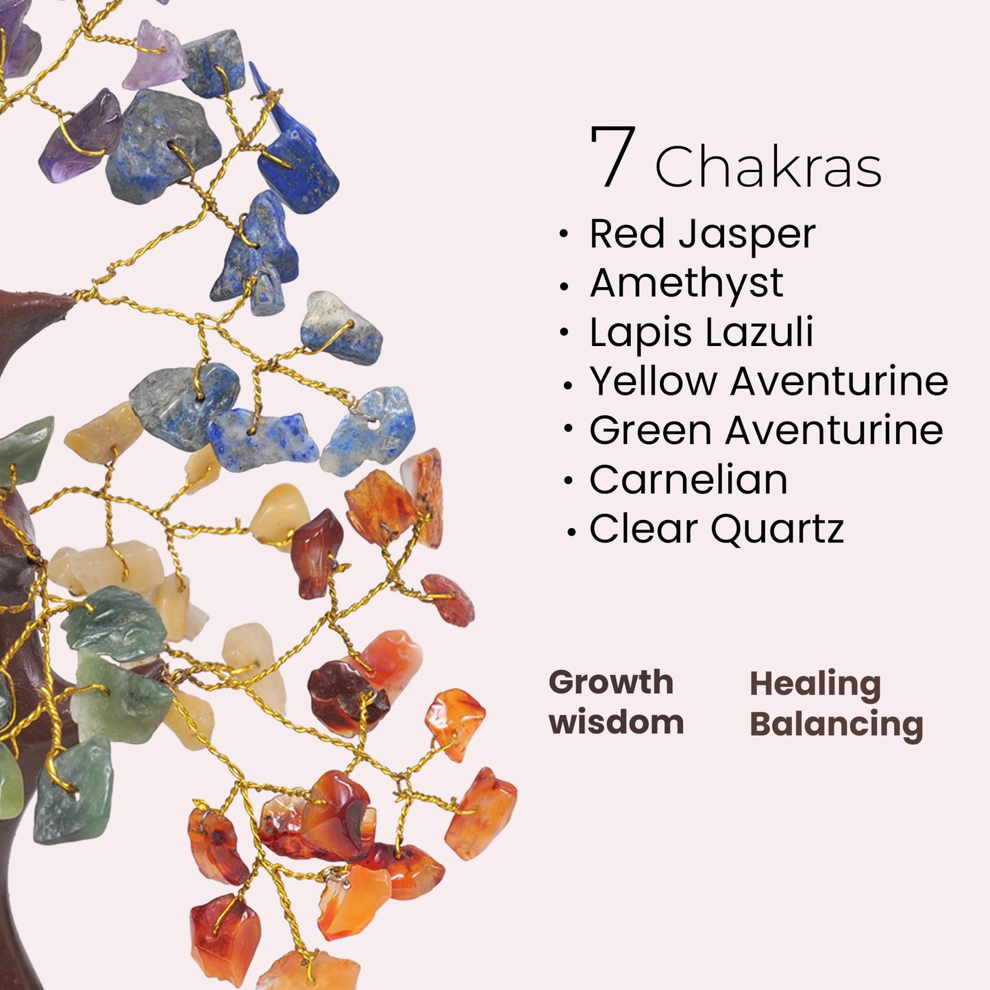 PYOR Chakra Tree, Crystals, Shelf Decor, Spiritual Gifts, Office Decor for Women, Crystal Tree of Life, House Warming Gifts