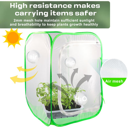 Mesh Plant Tent Enclosure, Pop-Up Cage Plant Cover, Outdoor Garden Protection Guard for Pests, Bird, Pest (16 x 16 x 24 Inches)