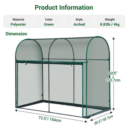 Ohuhu Crop Cages for Garden Plant: 6x3x5 Ft Tent Cage, Plant Netting Cover with Zipper, Garden Bed Cover, Plant Cover from Animal Wind-Resistant Garden Cage for Fruit Vegetable Flower