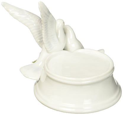 Cosmos 96280 Fine Porcelain Pair of Doves Candle Holder, 5-Inch