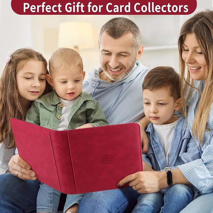 12 Pocket Card Binder,720 Pocket Trading Card Binder，Side Loading Collectible Card Albums for MTG, for TCG Football, Sports, Game Cards Red