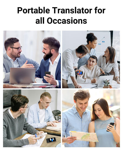 XUPURTLK Language Translator Device W12, Voice Translator Device Two Way, 144 Languages Real-Time Translator Device, Offline & Recording & Photo Translation for Travel, Business, Learning (Black)