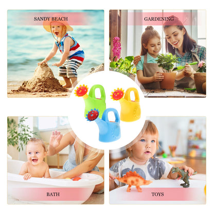 TOYANDONA 3pcs Toy Watering Can for Kids - Plastic Watering Cans Garden Flower Water Pot for Spring Summer Outdoor Bath Beach Sand Toys (Random Color)