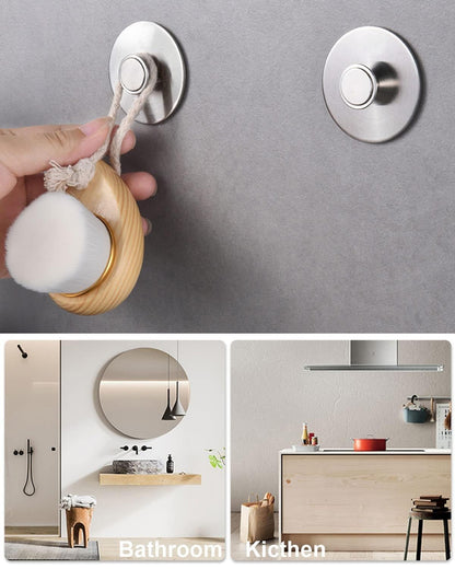 VeoryFly 2Pcs Magnetic Soap Savers for Bar Soap, Stainless Steel Soap Holder for Shower Wall and Kitchen/Bathroom, Easy Clean, Self-Draining (Silver)