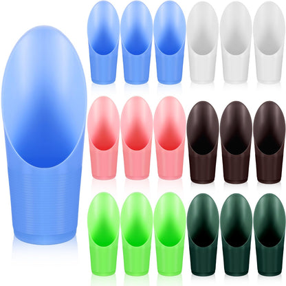 Lanties 18 Pcs Bonsai Soil Scoops Plastic Garden Shovels Garden Tool Bucket Shovel Colorful Small mini Potting Scoop for Plant Flower Succulent