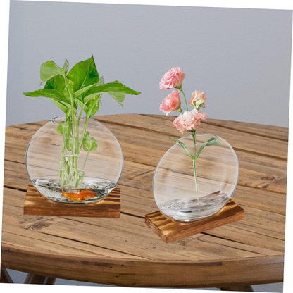 BESPORTBLE 4sets Glass Plant Terrarium Wall Garden Indoor Decorative Plant Vase for Home Decor