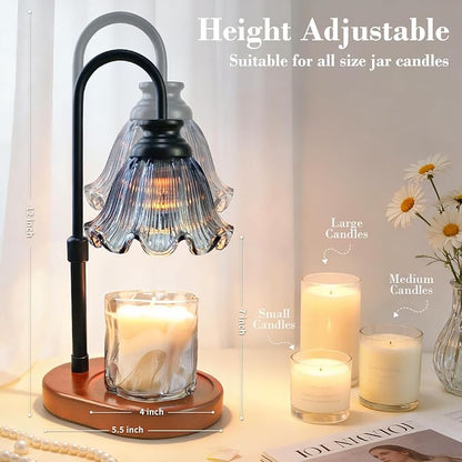 Candle Warmer Lamp with Timer, Christmas Decorations Indoor, Birthday Gifts for Women Mom, Warming Gifts for Office, Dorm, Apartment & New Home Decor