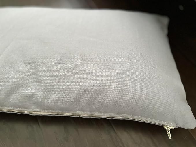Natural Cotton Canvas Dog Bed – Raw Cotton Filled Pet Cushion Insert, Breathable Eco-Friendly Dog Mattress, Durable Washable Cover with Zipper (Gray, X Large 53"x36"x5")