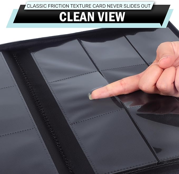9 Pocket Card Binder, 540 Pockets Trading Card Binder, Double-sided Side Loading Collection Binder, Ringless Card Protector, Card Folder for MTG, TCG, Game Cards, Sport Cards, Teal