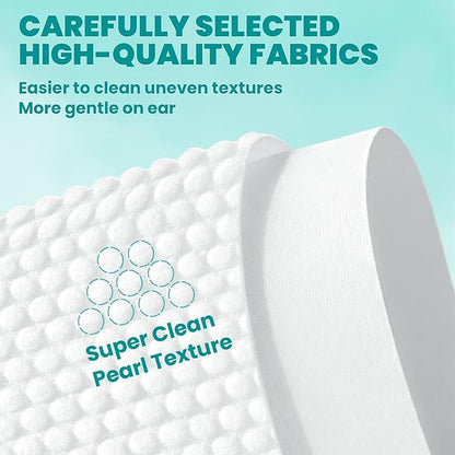 MEDUWEDU Ear Cleaner Finger Wipes 60 Counts, Dog Ear Cleaner, Grooming Kit Care for Dogs and Cats, Soft & Easy Otic Cleaning Pads, Remove Wax, Dirt & Stop Smelly, Itchy, Non-Irritating, Mint Scent