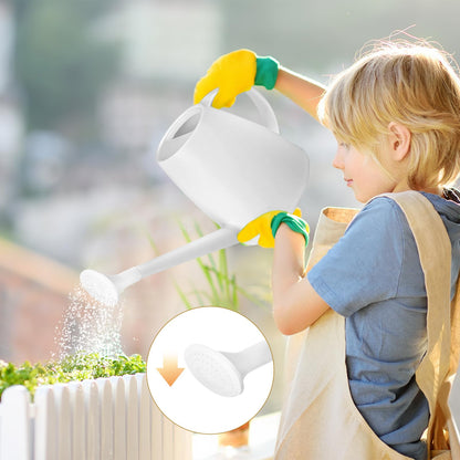 TTAOE GN Watering Can - for Indoor and Outdoor House Plant Garden - with Long Spout - 1/2 Gallon - White