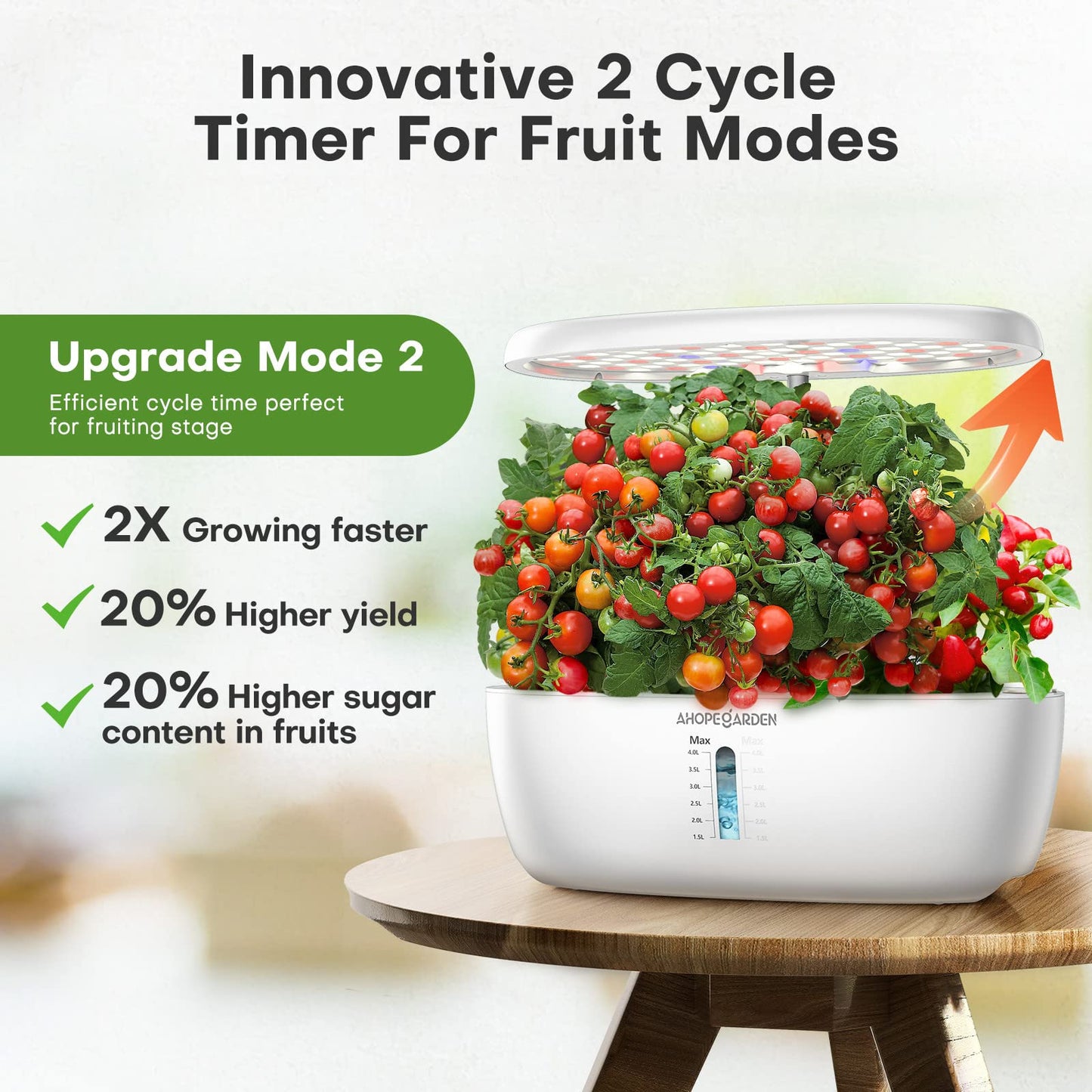 Ahopegarden Indoor Garden Hydroponics Growing System: 12 Pods Plant Germination Kit Herb Garden Kit Growth Lamp Countertop with LED Grow Light Hydrophonic Planter Grower Harvest Vegetable Lettuce