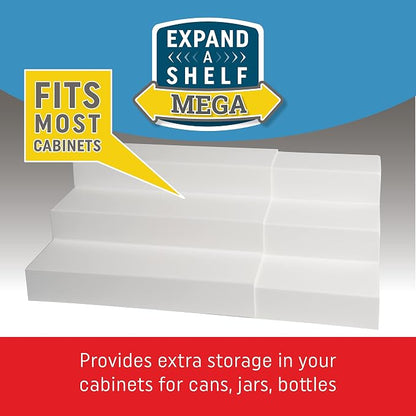 Dial Industries 3 Tier Adjustable Canned Goods Shelves for Kitchen Cabinet and Pantry Organization,Expand A Shelf,Mega,(Pack of 6)