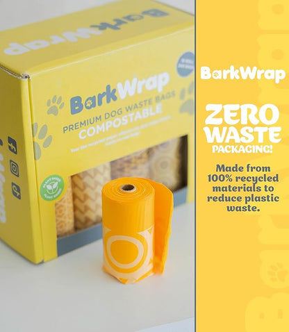 Biodegradable Compostable Dog Poop Bags Rolls – 240 Raspberry Scented Bag Extra Thick Plant Based Leak-Proof Dog Waste Bags, Easy Open, Certified Home Compostable Earth Friendly 10% To Charity