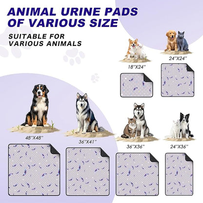 WanpeeGoo Washable Pee Pads for Dogs, 2 Pack Reusable Puppy Pads, Super Absorbent & Leakproof Dog Pads, Anti-Slip Dog Pee Pads for Puppy Training & Incontinence, Leaf Pattern, 36"x54"