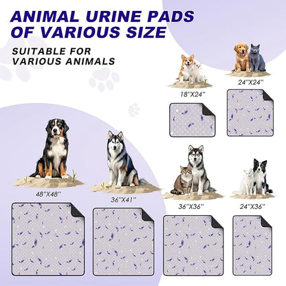 WanpeeGoo Washable Pee Pads for Dogs, 4Pack Reusable Puppy Pads, Super Absorbent & Leakproof Dog Pads, Anti-Slip Dog Pee Pads for Puppy Training & Incontinence, Leaf Pattern 18"x24"