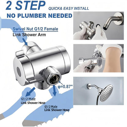 KroBer Dog Shower Sprayer Attachment for Pet Showering, Chrome Finish