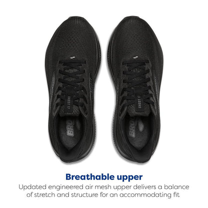 Brooks Men’s Ghost 17 Neutral Running Shoe - Black/Black/Ebony - 9.5 Wide