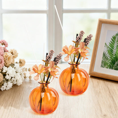 XXXFLOWER Plant Terrarium Propagation Stations Unique Gifts for Women Plant Lovers 3Pcs Pumpkin-Shaped Glass Vase for Tabletop Home Office Garden Decor (Plants NOT Included)