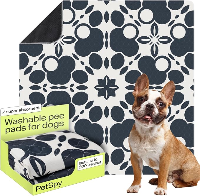 PetSpy Washable Pee Pads for Dogs 1-pack (72x72) - Waterproof Reusable Puppy Pads No-slip Surface - Stylish Dog Potty Training Pads Protect Against Leakage Small Medium Large Dogs, Oriental