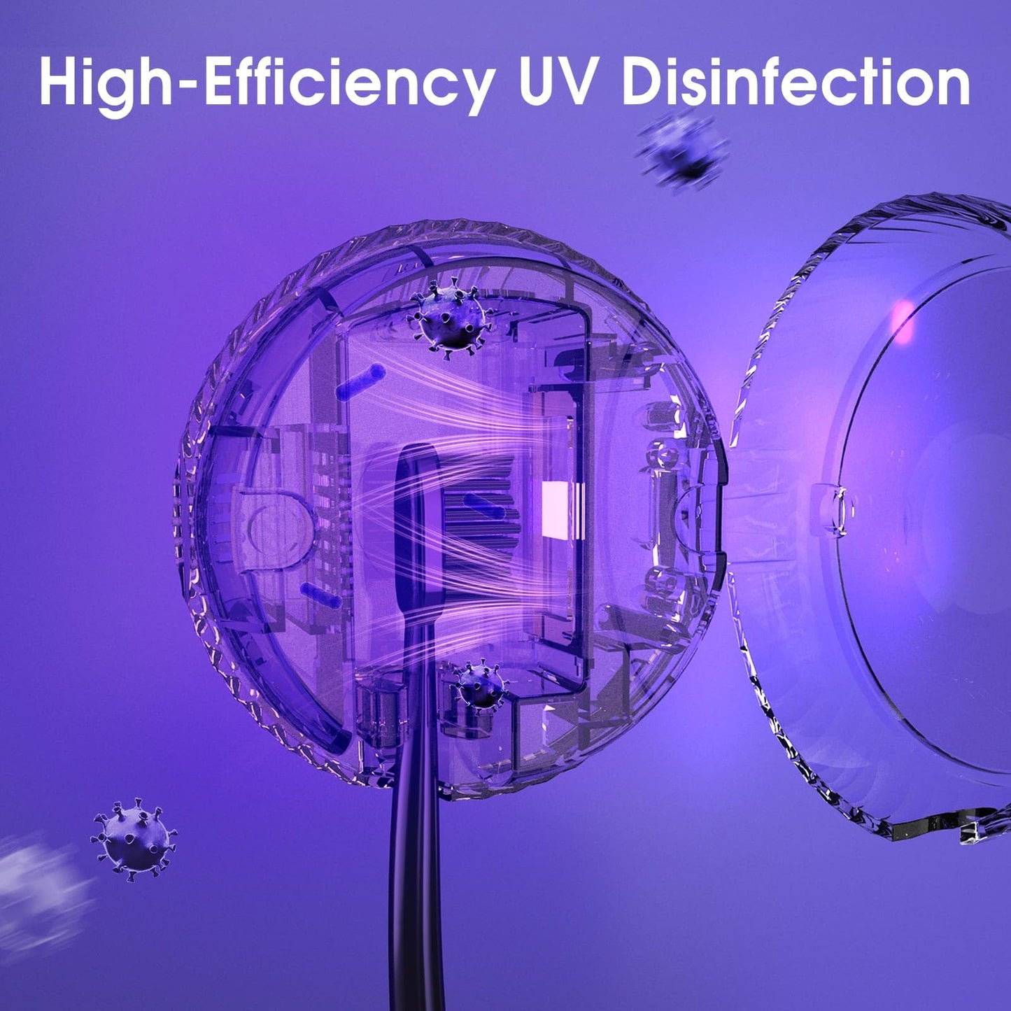 iHave Toothbrush Sanitizer Holder: Auto-Cycle UV Disinfection & Magnetic Wall-Mount for Manual & Electric Brushes | Portable Toothbrush Holders for Home & Apartment,Bathroom Decor & Travel Essential