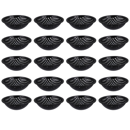 Yardwe 20 Pcs Bonsai Pot Bottom Mesh Pads, Black Plastic Drainage Screens, 2.95 Inch Round Grid Mats for Indoor and Outdoor Plant Pots, Prevent Soil Loss and Improve Air Circulation