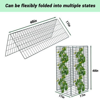 Metal Trellis for Climbing Plants Outdoor Garden Trellis,Cucumber Trellis,Tomato Plant Support/Squash/Zucchini/Sweet Peatrellis,Green Bean/Grape/Vine/Flower Plant Trellis (1pack)
