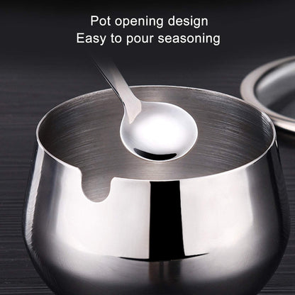 LIZEALUCKY Seasoning Box, Spice jar for Seasoning Rack, Condiment Bottle for Storage Container, 304 Stainless Steel jar with lid and Spoon