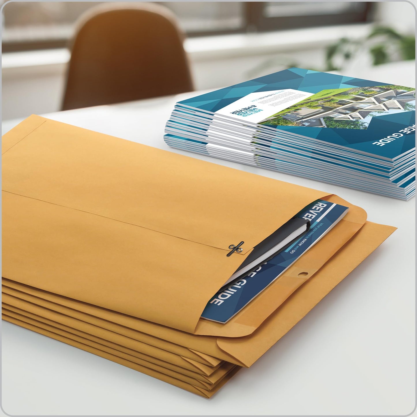 Quality Park 9 x 12 Clasp Envelopes, Clasp and Gummed Closures for Storing or Mailing, Extra Heavy-Duty 32 lb Kraft Paper, 100 per Box (QUA37790)