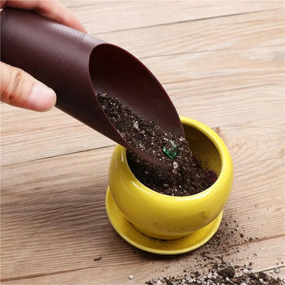 Bonsai Soil Scoop 6PC Plastic Soil Shovel Cup for Garden Spade Cultivation Bucket Potted Bonsai Fleshy Plant Mini Home Gardening Tools(Pink)