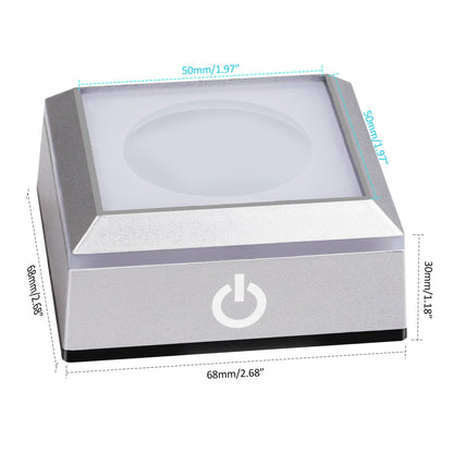 ERWEI LED Light Base Spherical Recess Show Crystal Ball Stand for 3D Laser Crystal Glass Art with Sensitive Touch Switch Display Base Show Decor