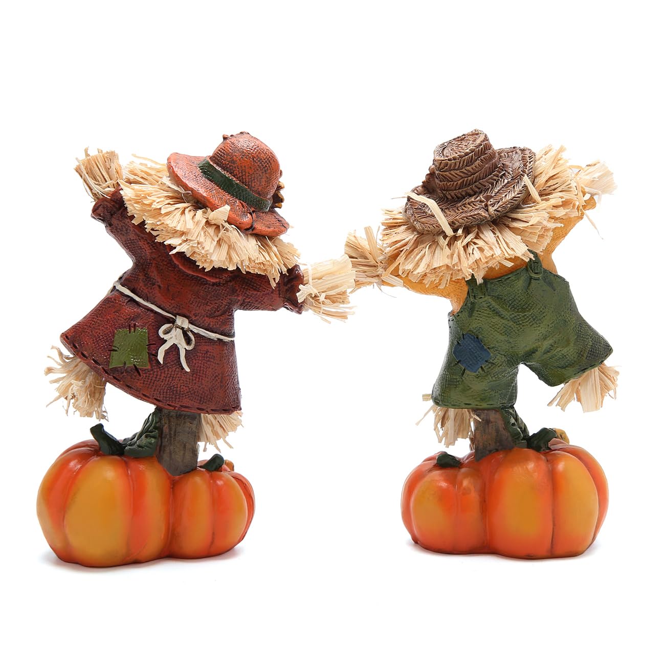 Hodao Collectible Thanksgiving Pumpkin Scarecrow Figurines Harvest Scarecrow Decoration Fall Decorations for Home Handcrafted Artistry Decor Thanksgiving Gifts Tabletop Decor