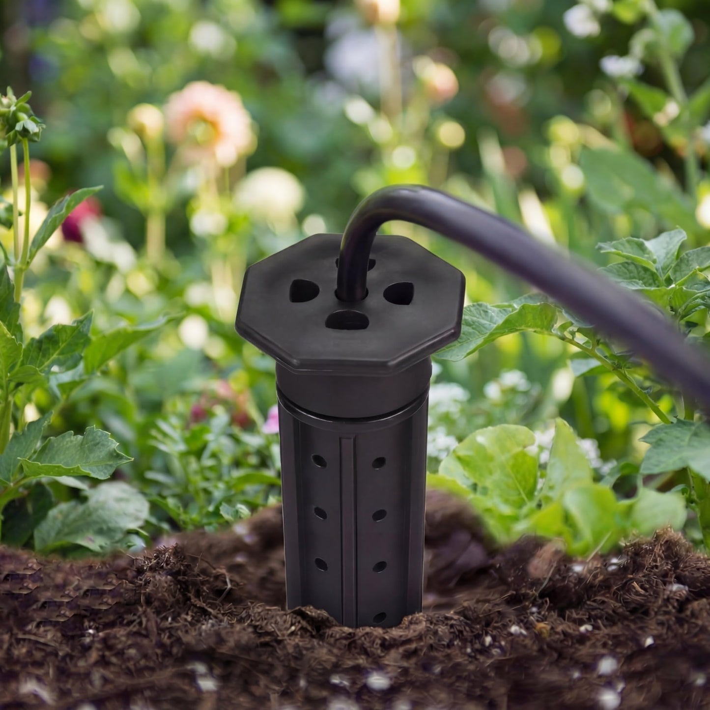 Briwooody 4 Pack Garden Watering Stake Large UV-Protected ABS Plastic Deep Root Irrigation Spike for Trees, Shrubs, Bushes, Shrubs, Flowers, Fruits, Vegetables, Potted Plants (14 Inch)