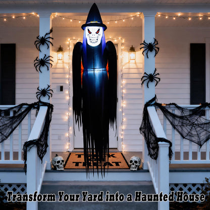 SRKLH 6FT Halloween Inflatables Hanging Ghost Outdoor Decorations Blow Up Yard Decor with Built-in LEDs for Tree Window Porch Lawn Party Decor