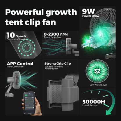 MARS HYDRO 3x3 Smart Grow Tent Kit with WiFi-Integrated Controller 43,150W TS1000 LED Programmable&Dimmable Grow Light,32"x32"x63" 1680D High Reflective Mylar,4 inch Automatic Ventilation kit