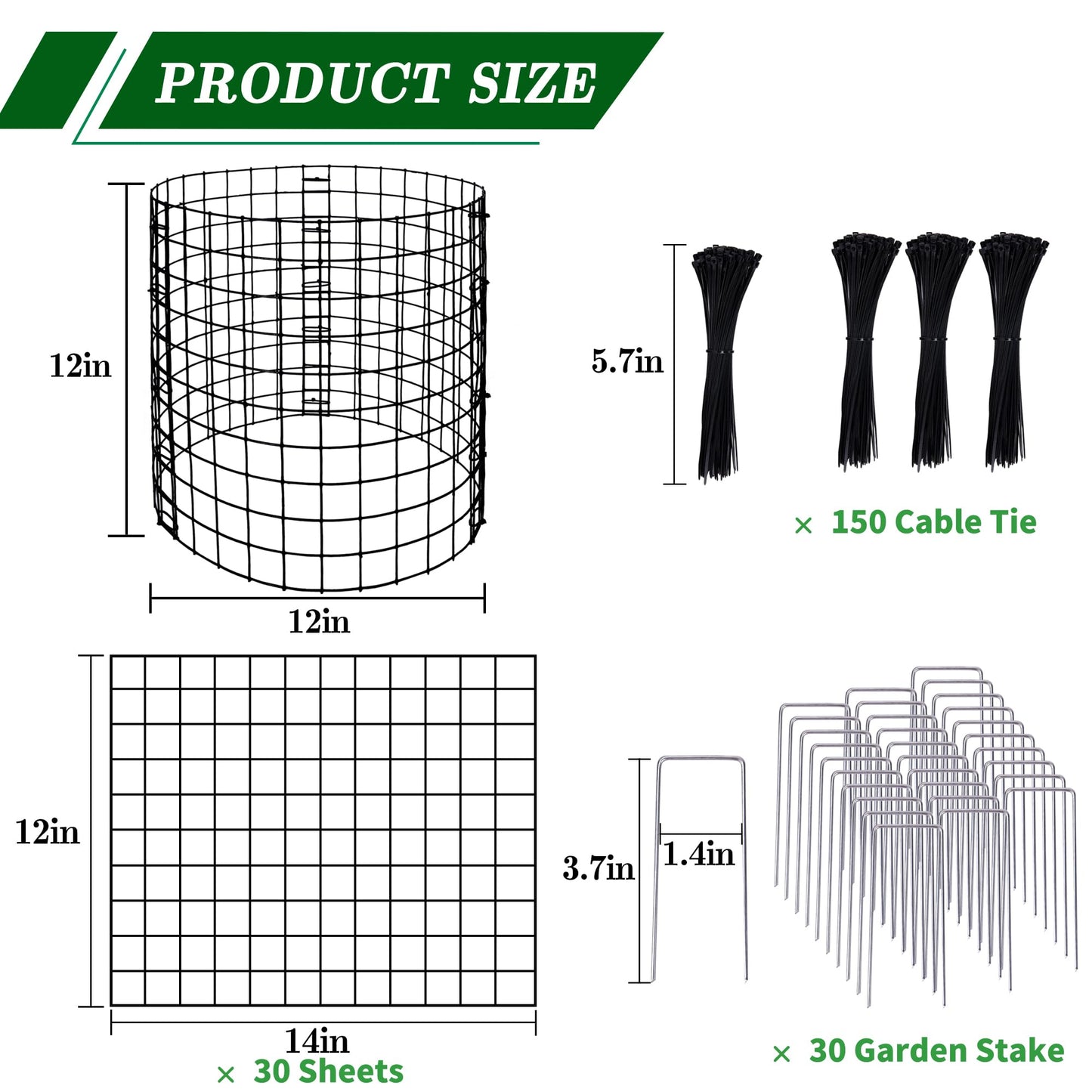 Adnee 10 Packs Wire Plant Protector from Animals - 12" H X 12" D Metal Mesh Plant Cage Covers - Sturdy Garden Bunny Barricades Chicken Wire Cloche for Plants Shrubs Vegetables Flowers