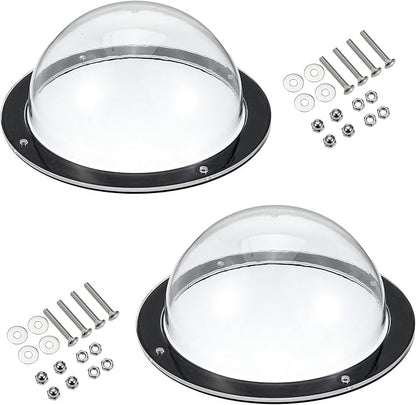 2 PCS Dog Fence Window, 12.4 x 4.9 Inch Clear Pet View Dome, Durable Pet Peek Windows, Doggie Fence Safe Domes, Pets Supply for Dog Cat Horse Outside Playground Garden