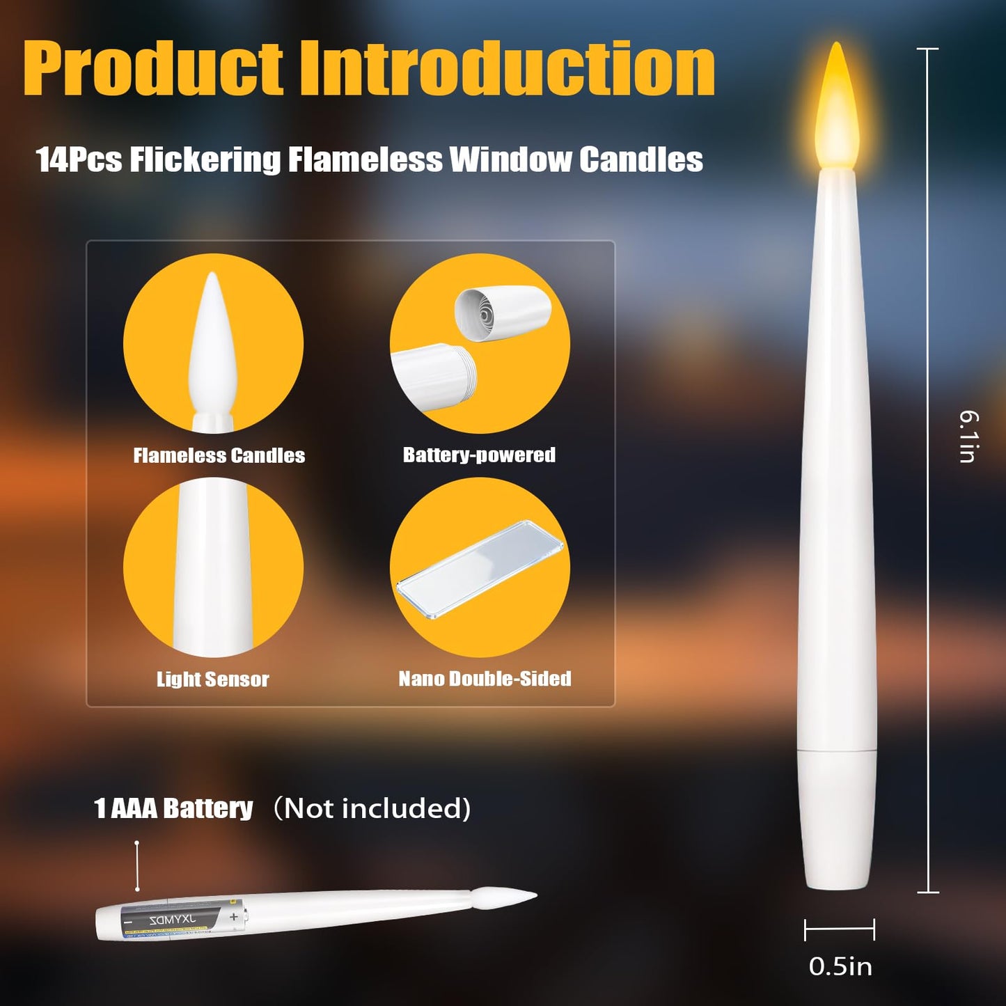 Halloween Floating Candles with Wand Remote, 12+2 Pcs Battery Operated
