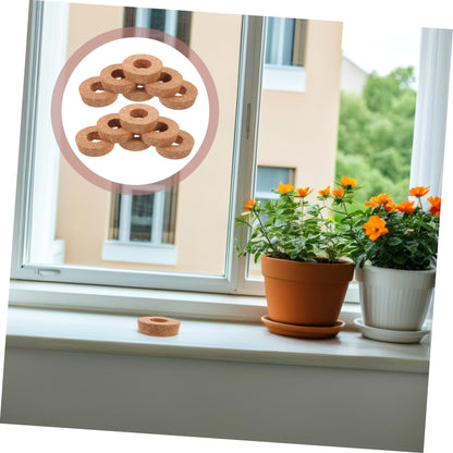 Toyvian 12pcs Cork Lids for Hydroponics Glass Vase Stoppers with Center Hole for Terrarium Plant Care Compatible with Various Containers Reduces Water Evaporation