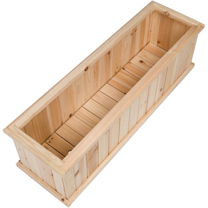 Shine Company Premium Cedar Raised Garden Bed, Planter Box for Vegetables, Flowers, or Herbs 40" L x 12" D x 12" H