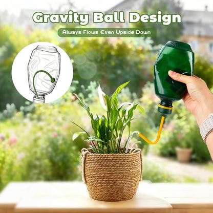 Small Watering Can, 2 in 1 Spray Head Functionality, 450ML Squeeze Garden Plant Watering Can for Seedlings Indoor/Outdoor Plants(Green)