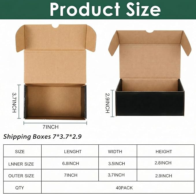 Yexiya 40 Pcs 400 Count Trading Card Storage Box Cardboard Baseball Card Storage Box Collectible Cases for Sports Gaming Cardboard Game Collecting Holder Supplies (Black)